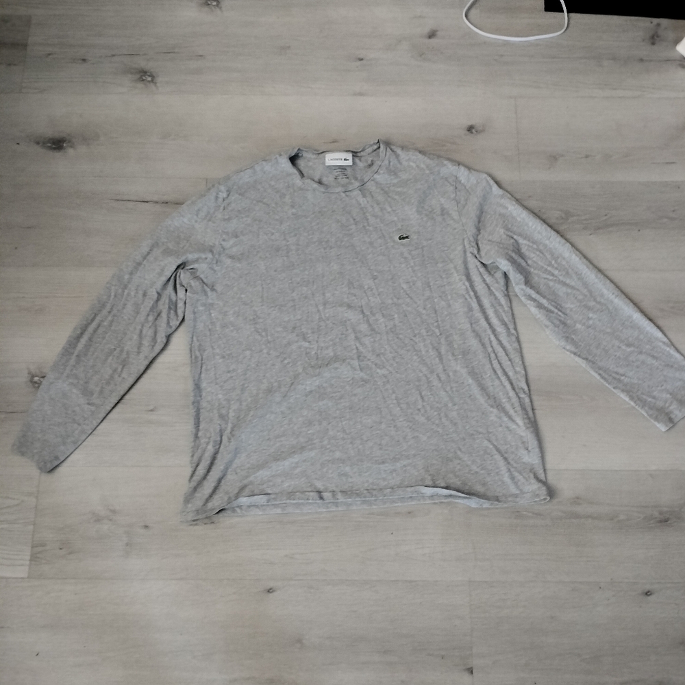 Lacoste Long Sleeve Grey Shirt XXL Men